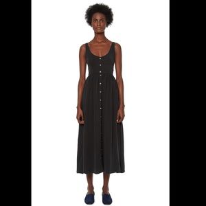 mara hoffman button front midi dress